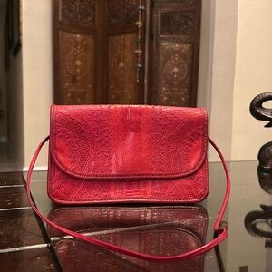 Vintage red leather Carlos falchi multi skin bag! 🌹❣️